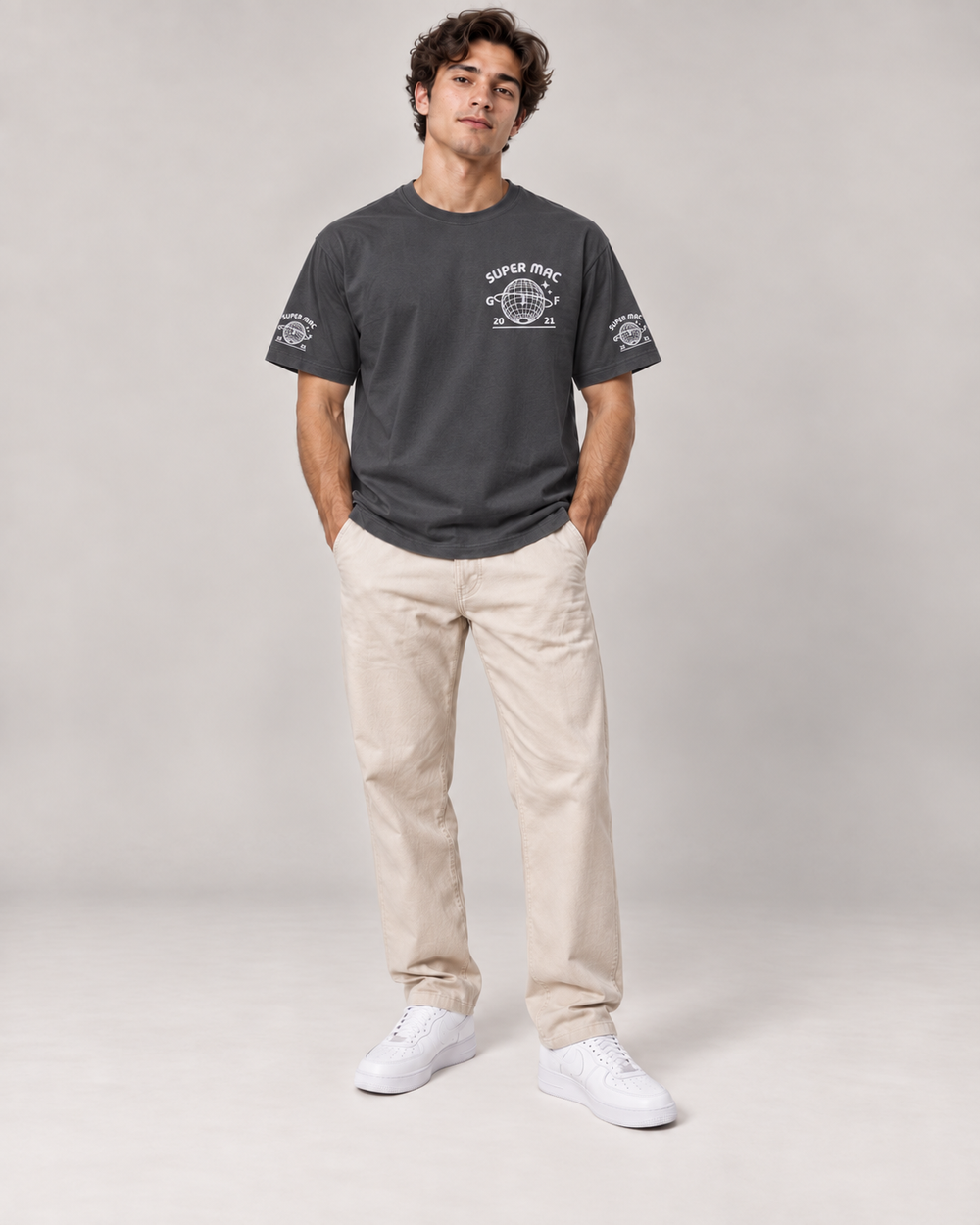 T-shirt Gris foncé - Super Mac