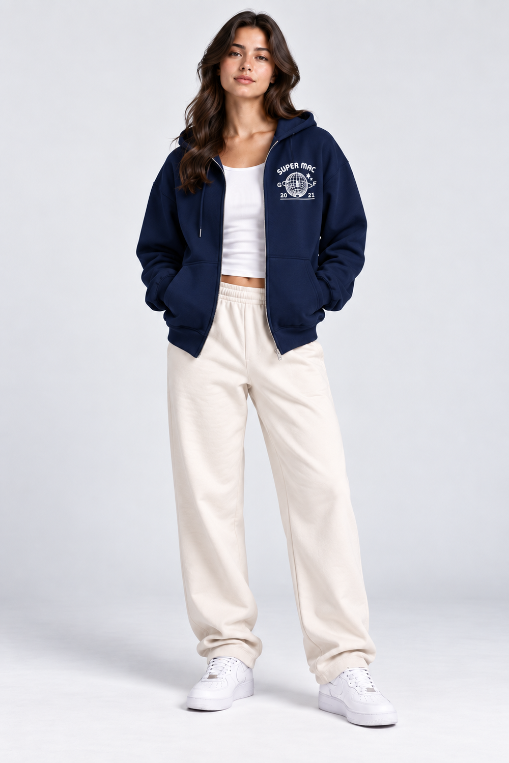 Pull-over avec fermeture Marine - Super Mac
