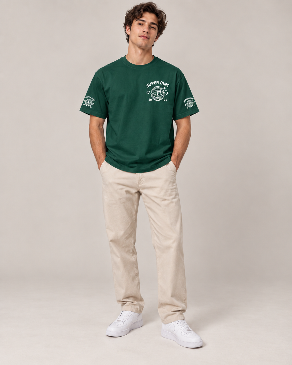 T-shirt Vert foncé - Super Mac