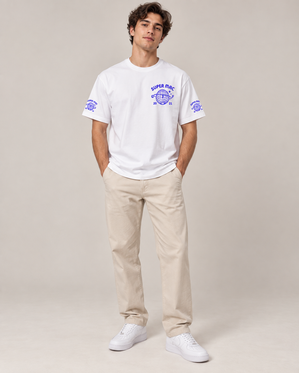 T-shirt Blanc - Super Mac