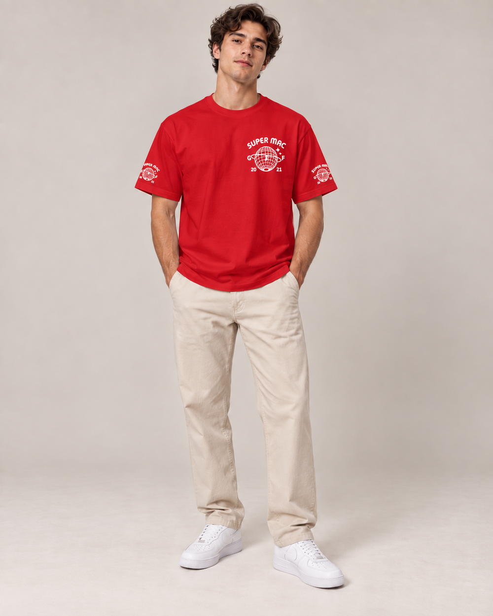 T-shirt Rouge - Super Mac