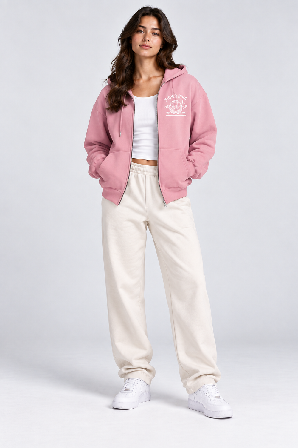Pull-over avec fermeture Rose - Super Mac