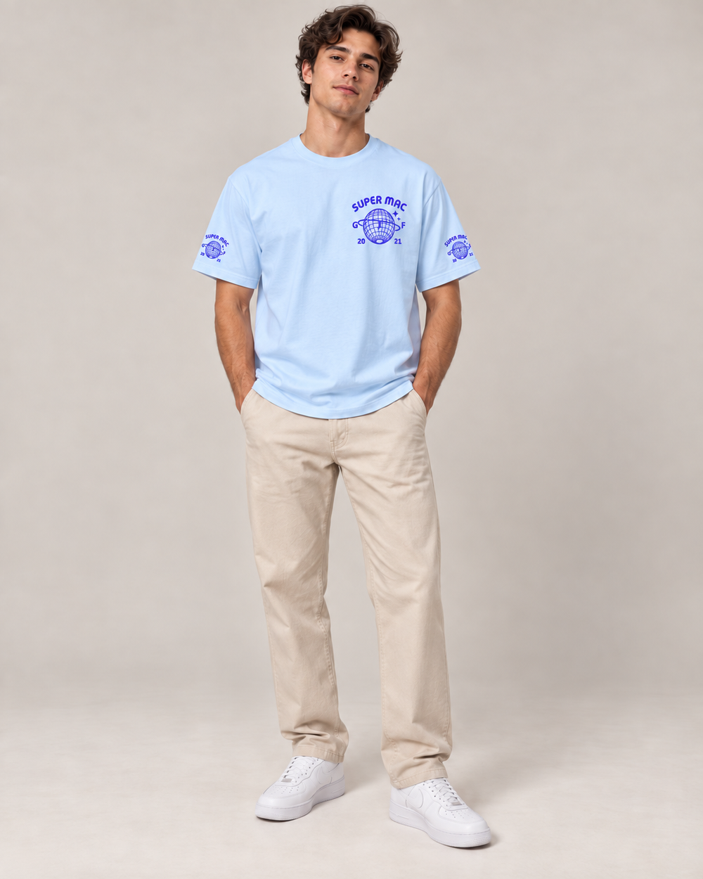 T-shirt Bleu ciel - Super Mac