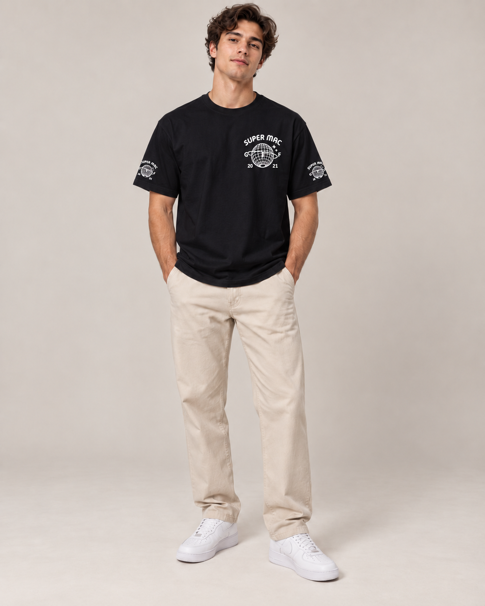 T-shirt Noir - Super Mac