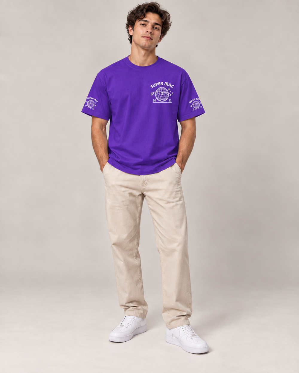 T-shirt Violet - Super Mac