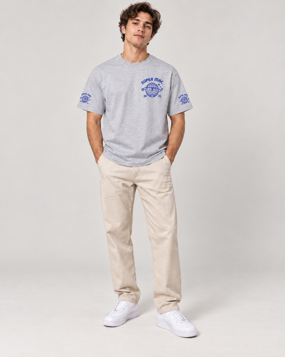 T-shirt Gris chiné - Super Mac